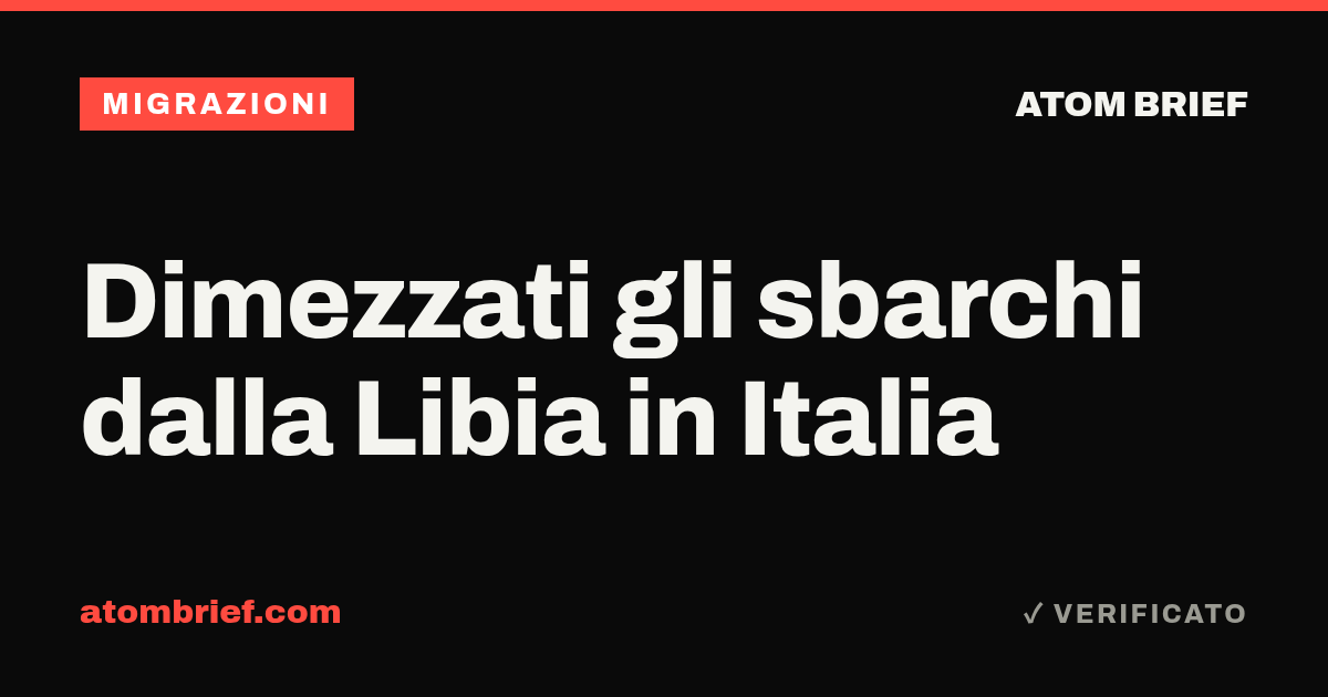 Dimezzati gli sbarchi dalla Libia in Italia