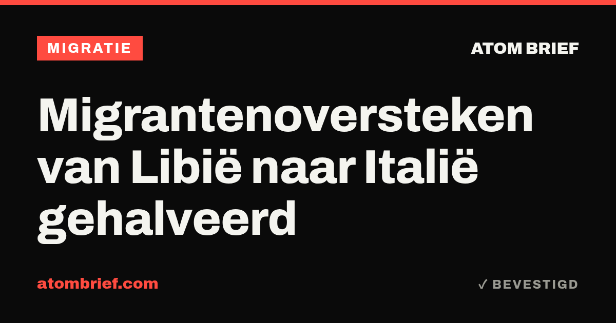 Migrantenoversteken van Libië naar Italië gehalveerd