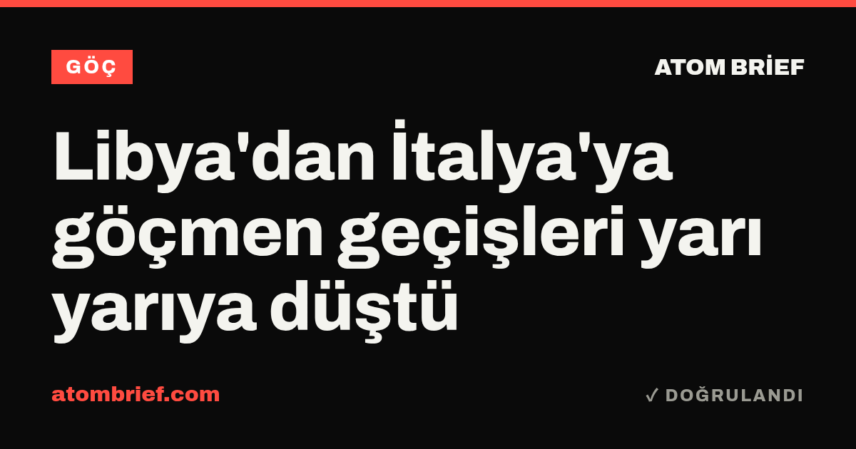 Libya'dan İtalya'ya göçmen geçişleri yarı yarıya düştü