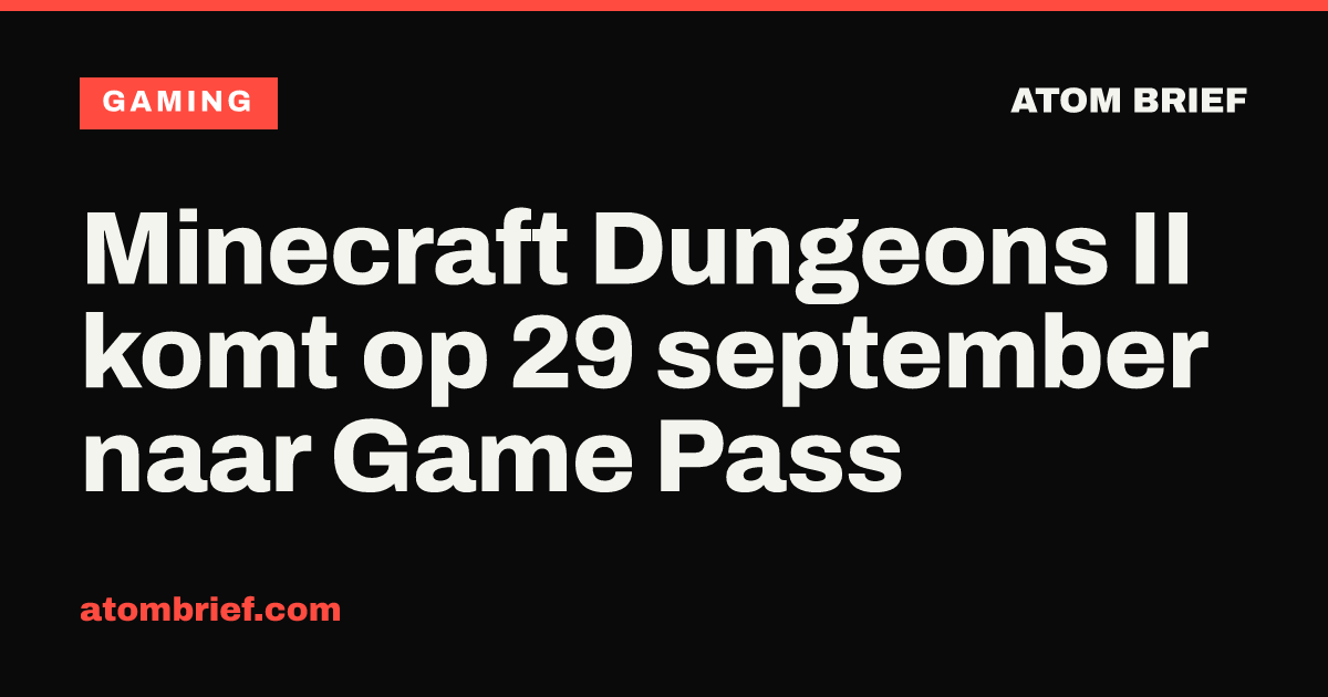 Minecraft Dungeons II komt op 29 september naar Game Pass