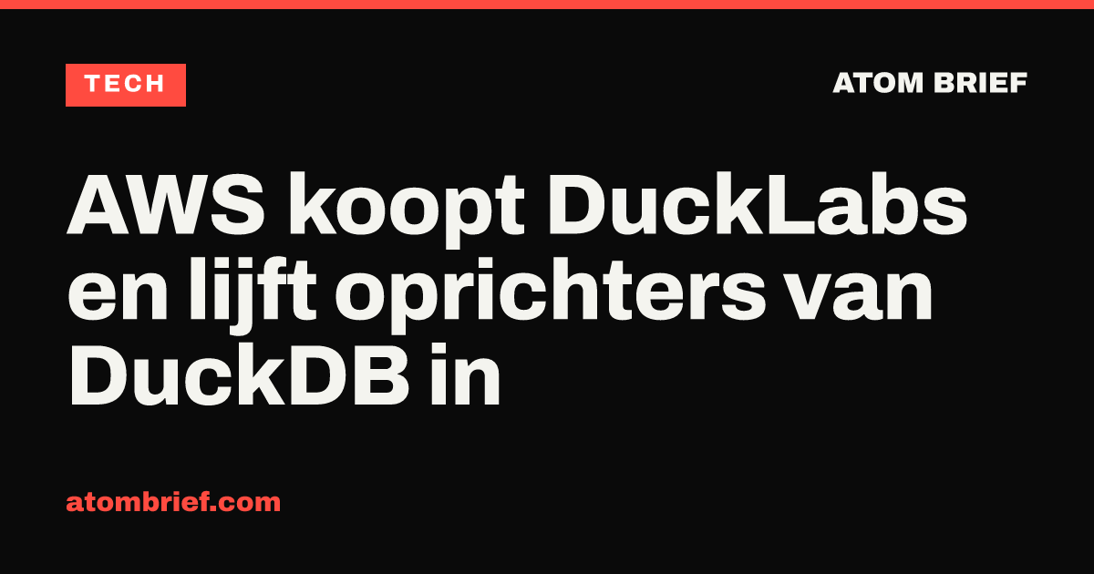 AWS koopt DuckLabs en lijft oprichters van DuckDB in