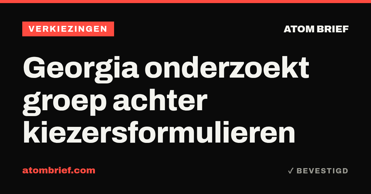 Georgia onderzoekt groep achter kiezersformulieren