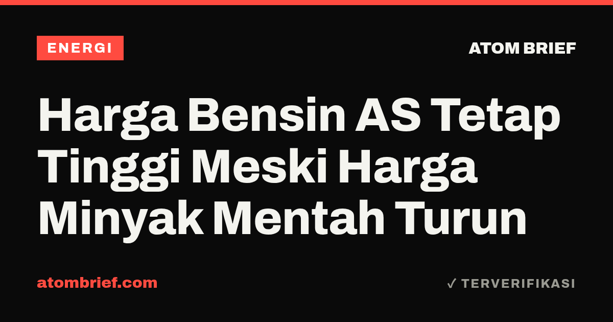Harga Bensin AS Tetap Tinggi Meski Harga Minyak Mentah Turun