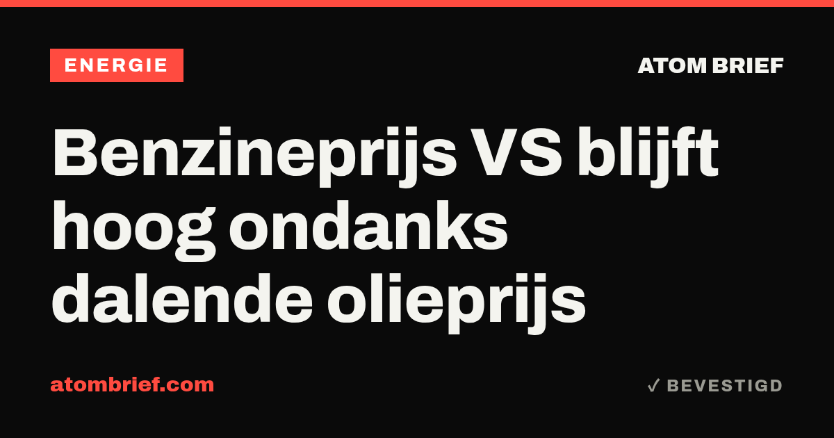 Benzineprijs VS blijft hoog ondanks dalende olieprijs