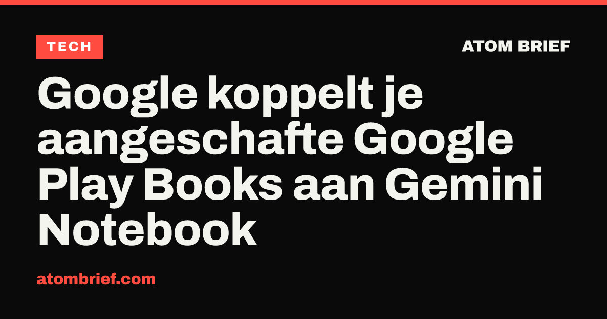 Google koppelt je aangeschafte Google Play Books aan Gemini Notebook