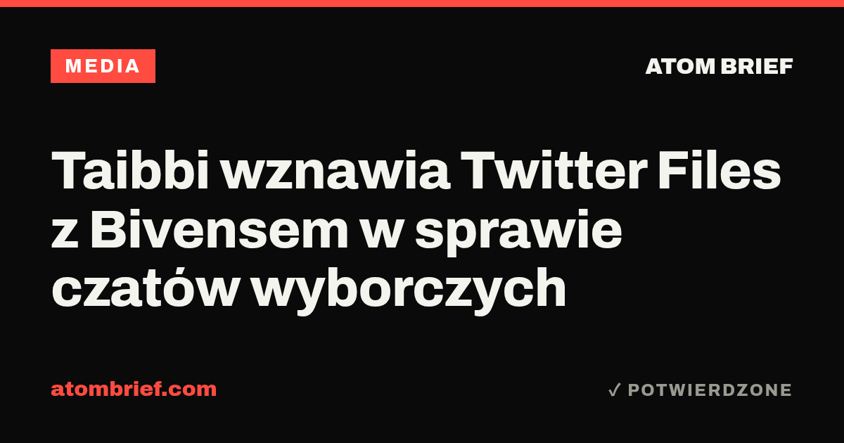 Taibbi wznawia Twitter Files z Bivensem w sprawie czatów wyborczych