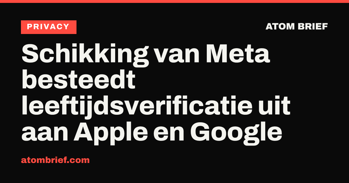Schikking van Meta besteedt leeftijdsverificatie uit aan Apple en Google