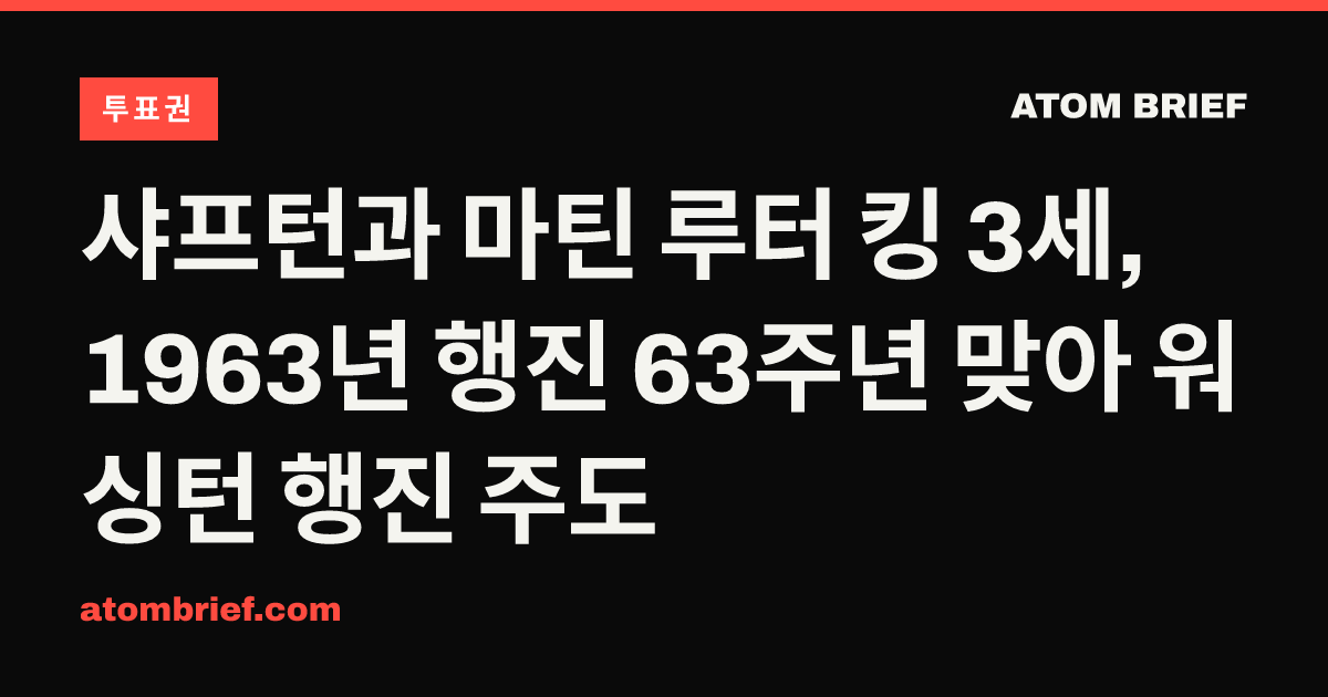 샤프턴과 마틴 루터 킹 3세, 1963년 행진 63주년 맞아 워싱턴 행진 주도