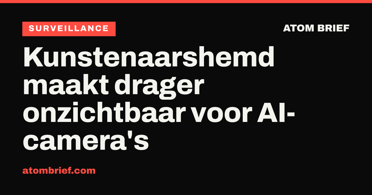 Kunstenaarshemd maakt drager onzichtbaar voor AI-camera's