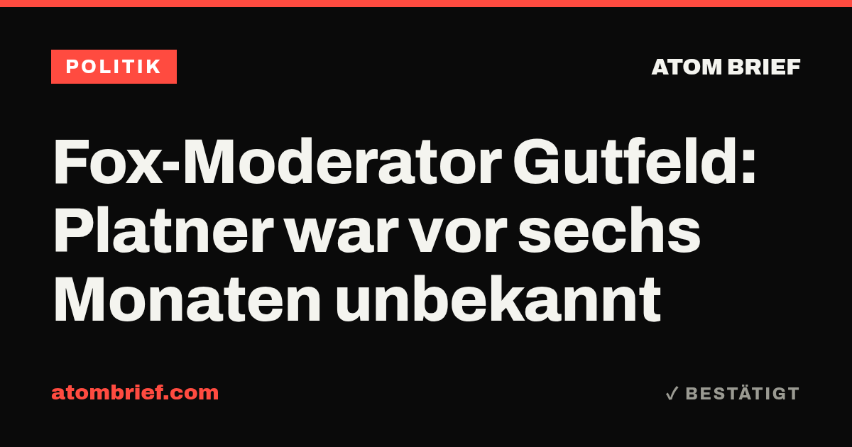 Fox-Moderator Gutfeld: Platner war vor sechs Monaten unbekannt