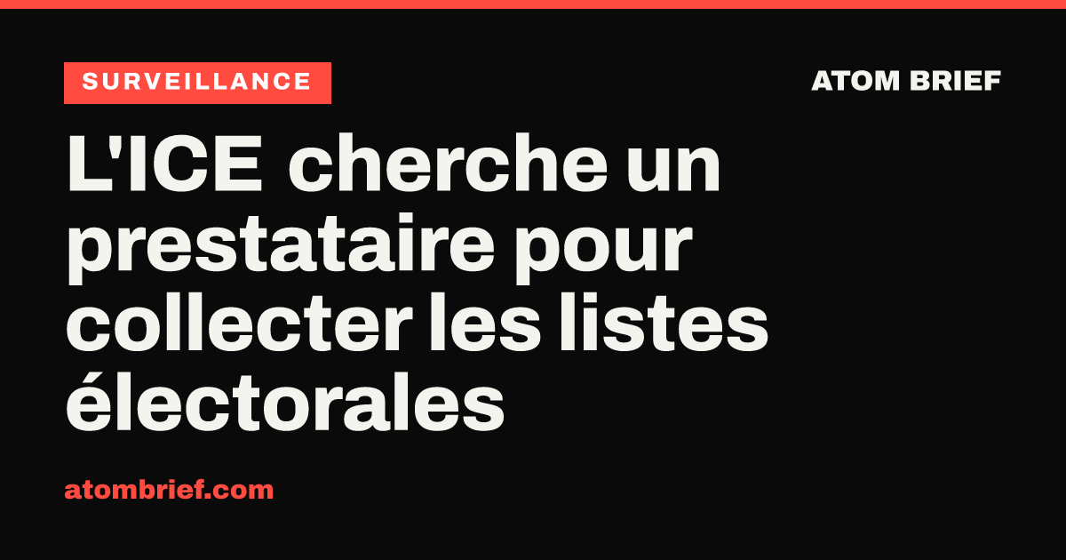 L'ICE cherche un prestataire pour collecter les listes électorales