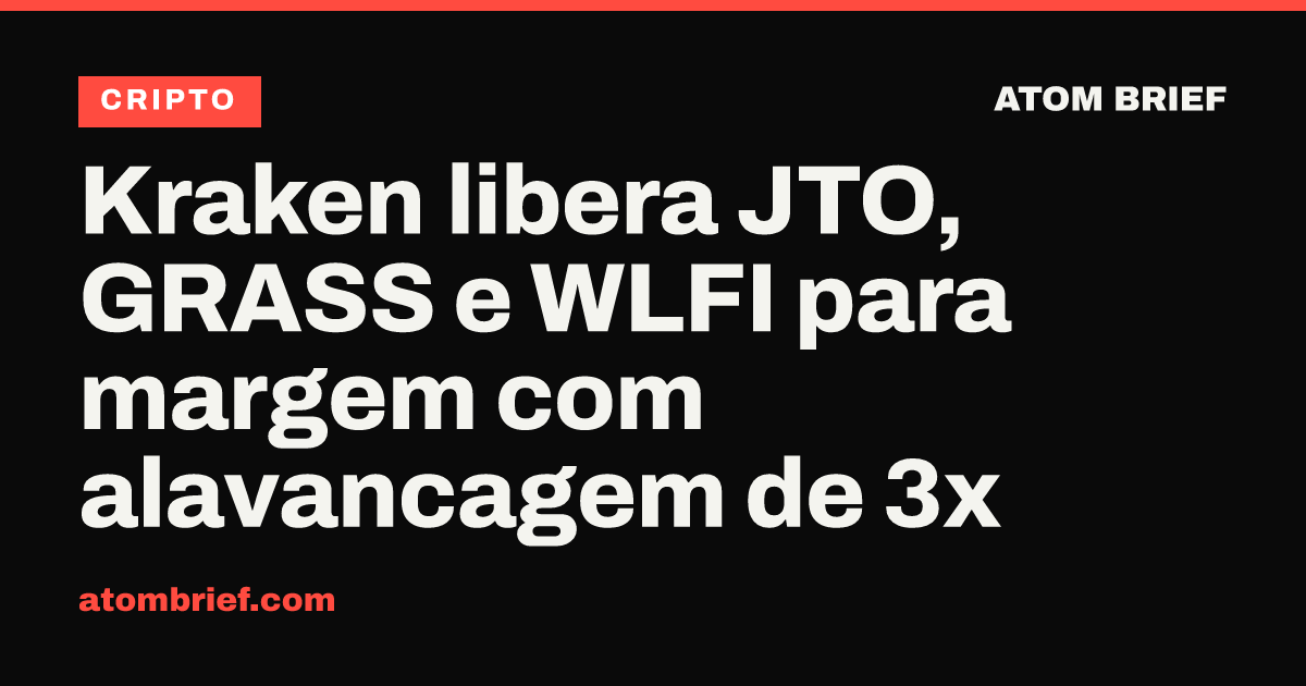 Kraken libera JTO, GRASS e WLFI para margem com alavancagem de 3x
