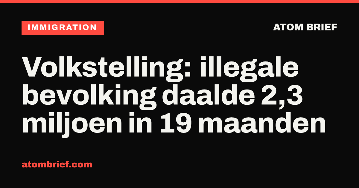 Volkstelling: illegale bevolking daalde 2,3 miljoen in 19 maanden