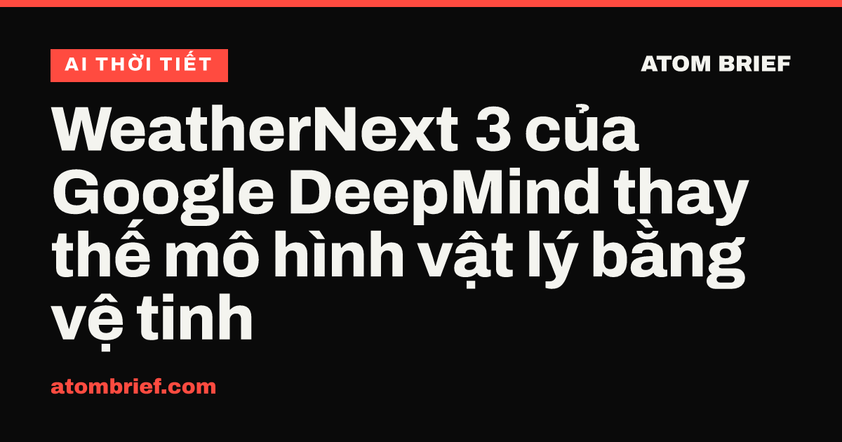 WeatherNext 3 của Google DeepMind thay thế mô hình vật lý bằng vệ tinh