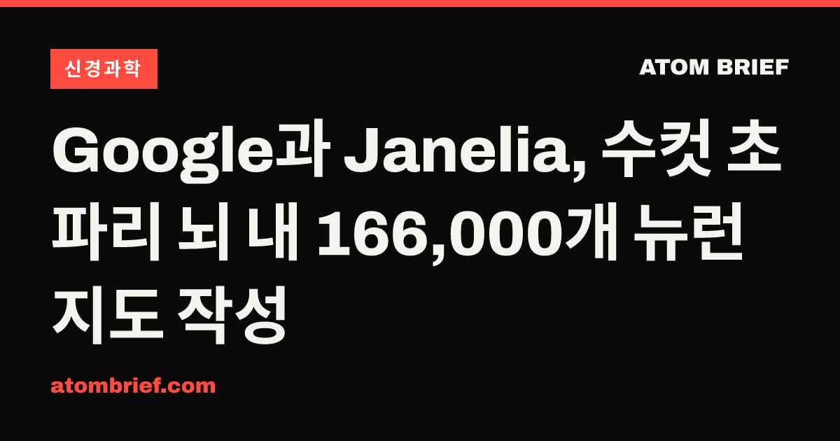 Google과 Janelia, 수컷 초파리 뇌 내 166,000개 뉴런 지도 작성