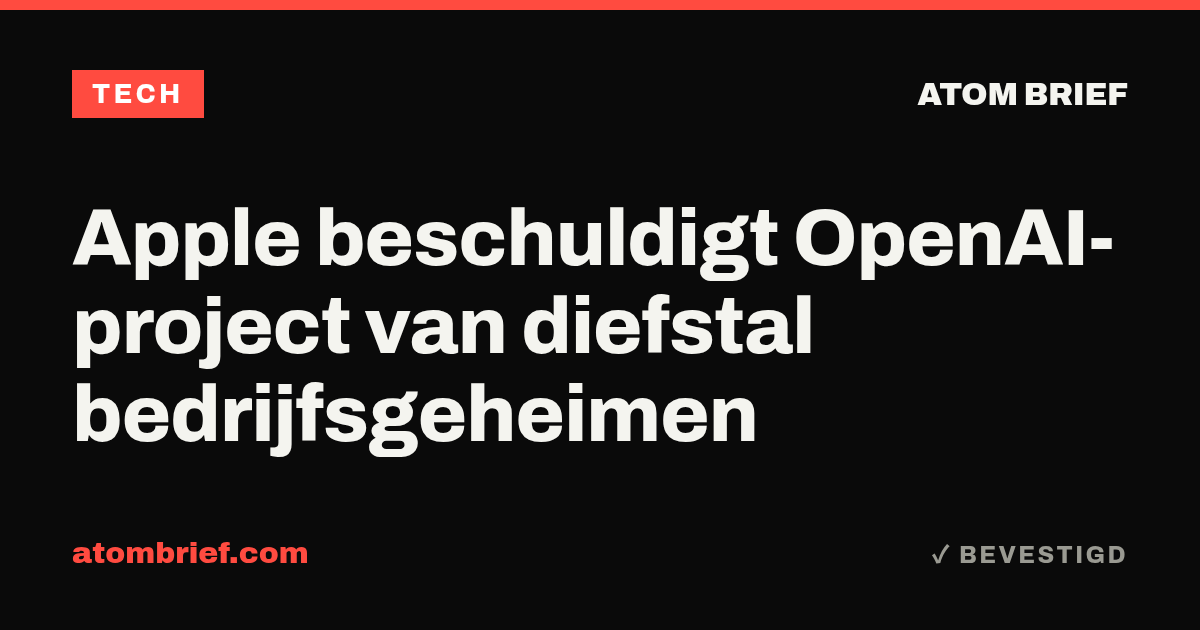 Apple beschuldigt OpenAI-project van diefstal bedrijfsgeheimen