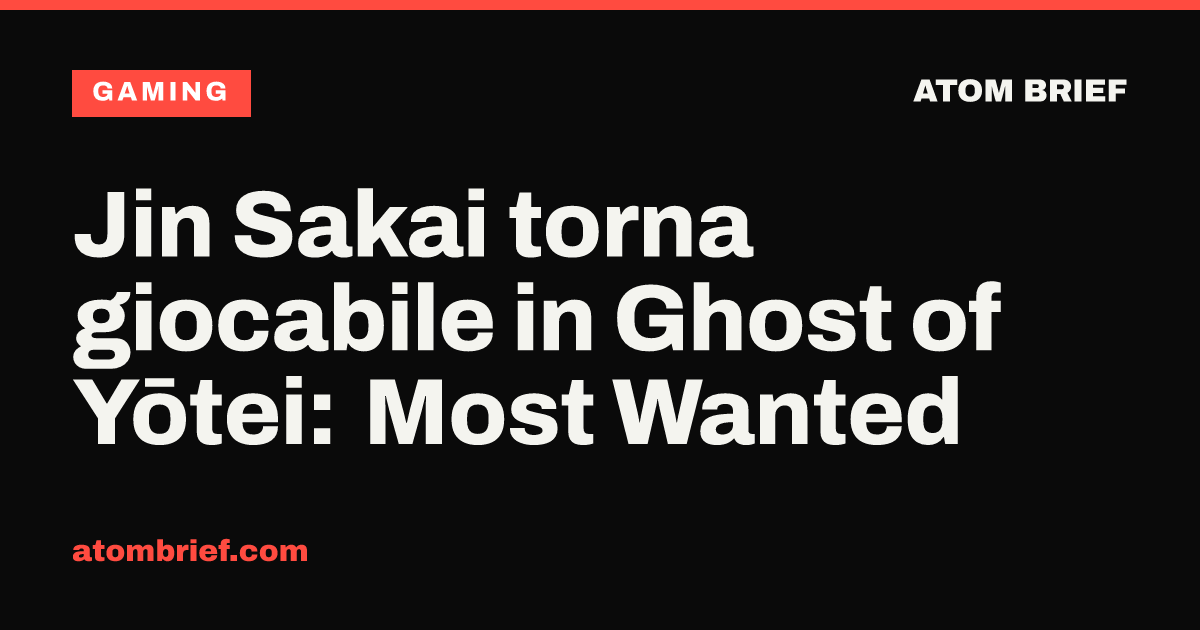 Jin Sakai torna giocabile in Ghost of Yōtei: Most Wanted