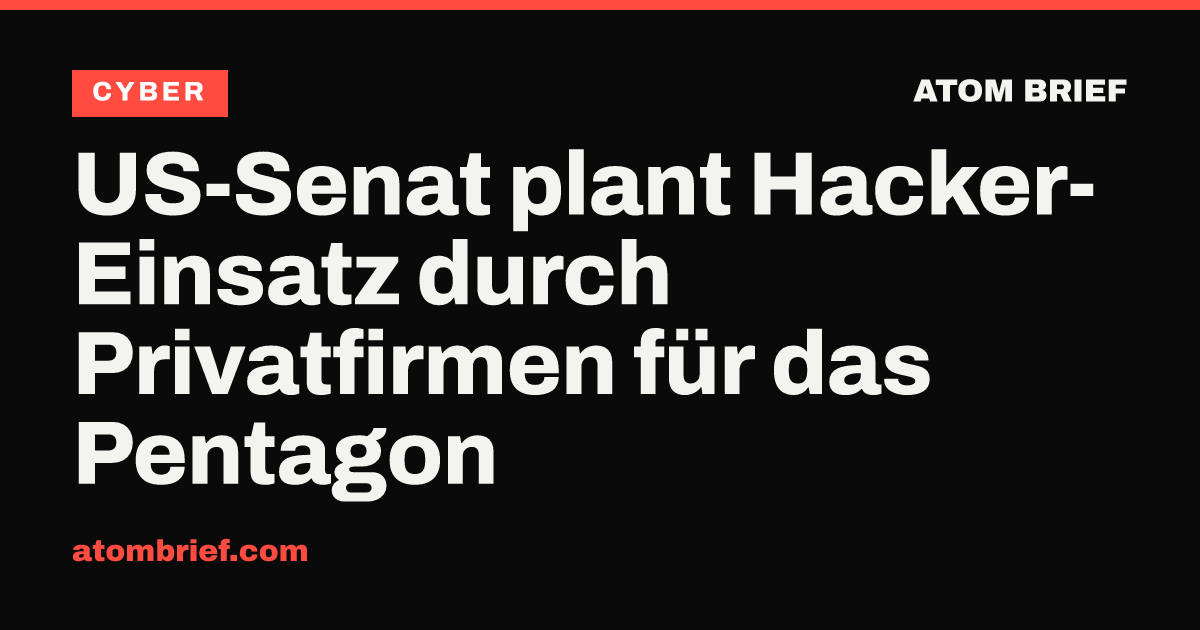 US-Senat plant Hacker-Einsatz durch Privatfirmen für das Pentagon