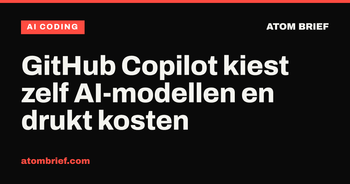 GitHub Copilot kiest zelf AI-modellen en drukt kosten