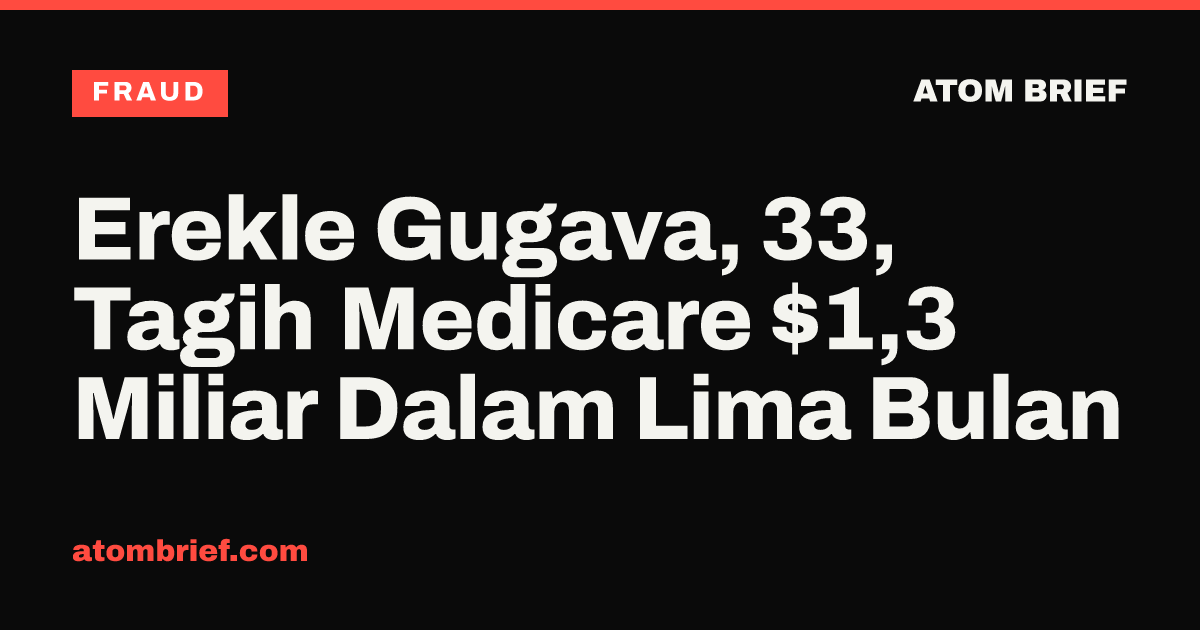 Erekle Gugava, 33, Tagih Medicare $1,3 Miliar Dalam Lima Bulan