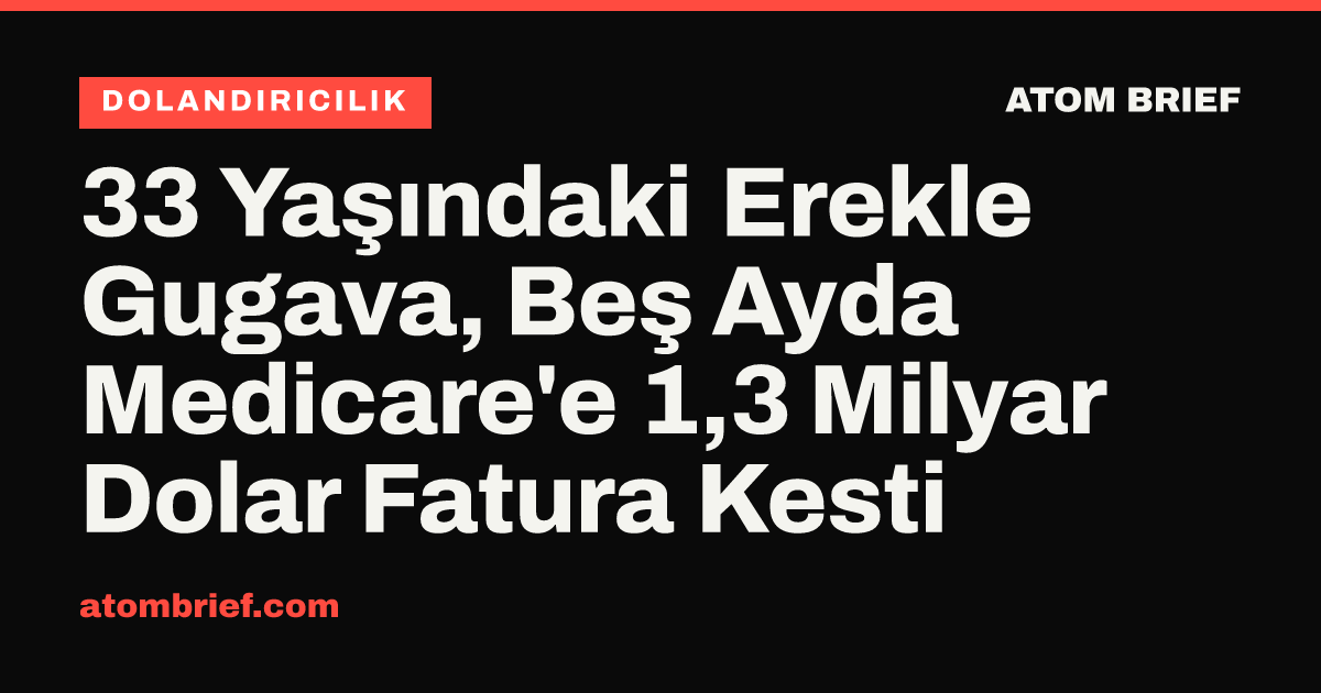 33 Yaşındaki Erekle Gugava, Beş Ayda Medicare'e 1,3 Milyar Dolar Fatura Kesti