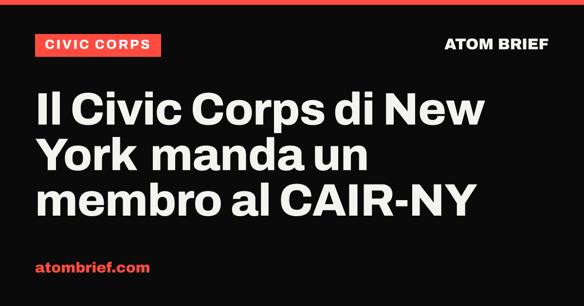 Il Civic Corps di New York manda un membro al CAIR-NY