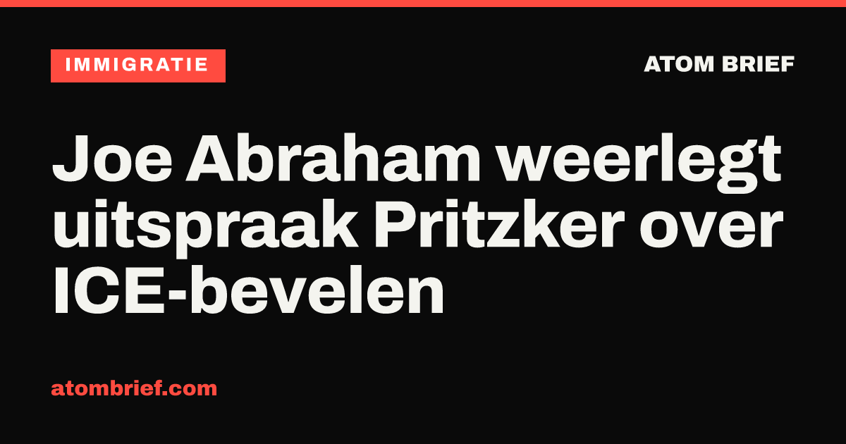 Joe Abraham weerlegt uitspraak Pritzker over ICE-bevelen