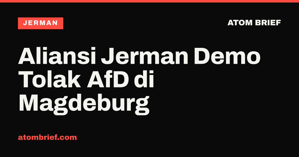 Aliansi Jerman Demo Tolak AfD di Magdeburg