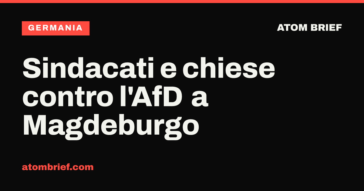 Sindacati e chiese contro l'AfD a Magdeburgo