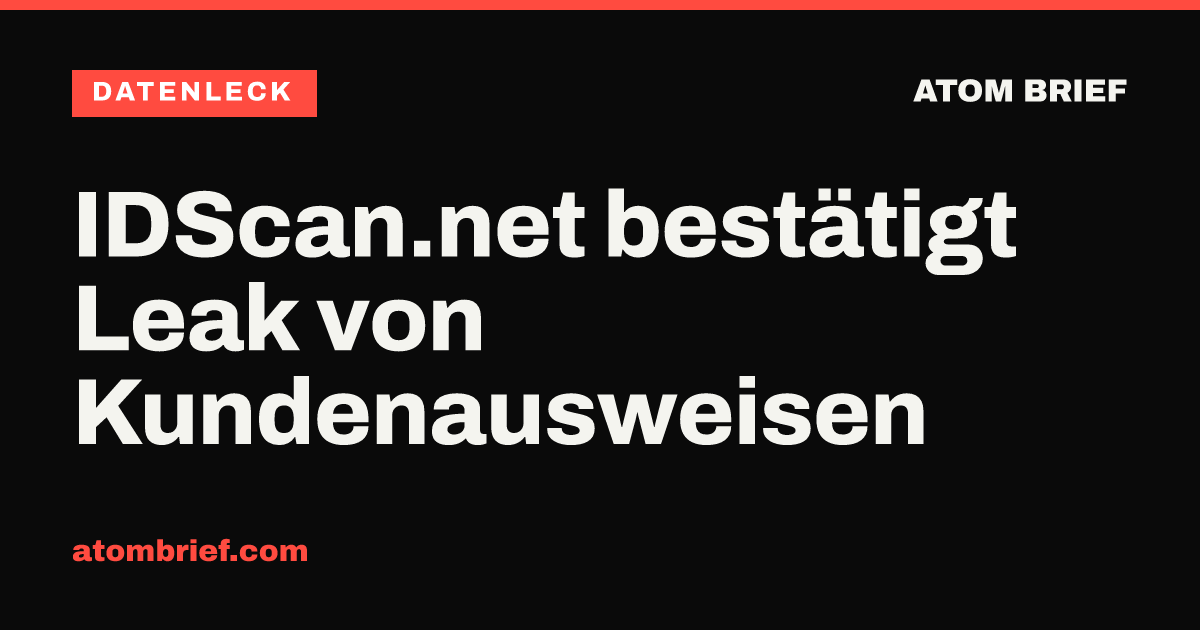 IDScan.net bestätigt Leak von Kundenausweisen