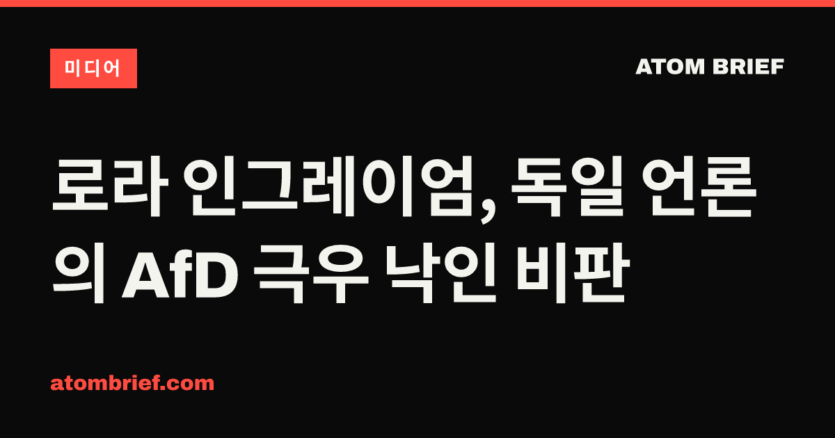 로라 인그레이엄, 독일 언론의 AfD 극우 낙인 비판