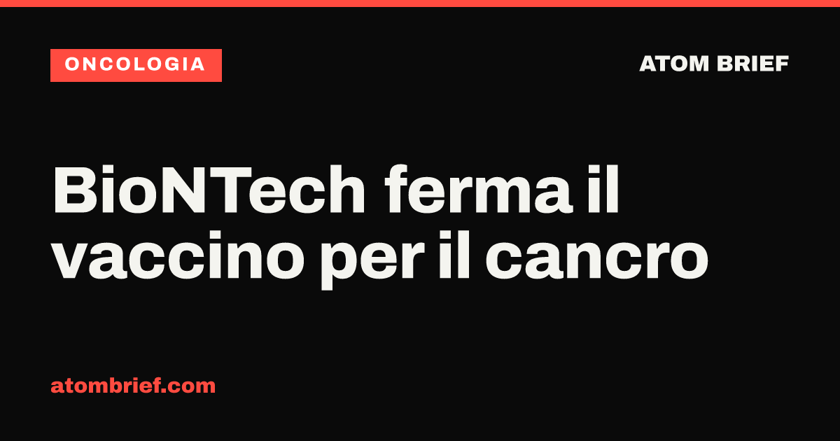 BioNTech ferma il vaccino per il cancro