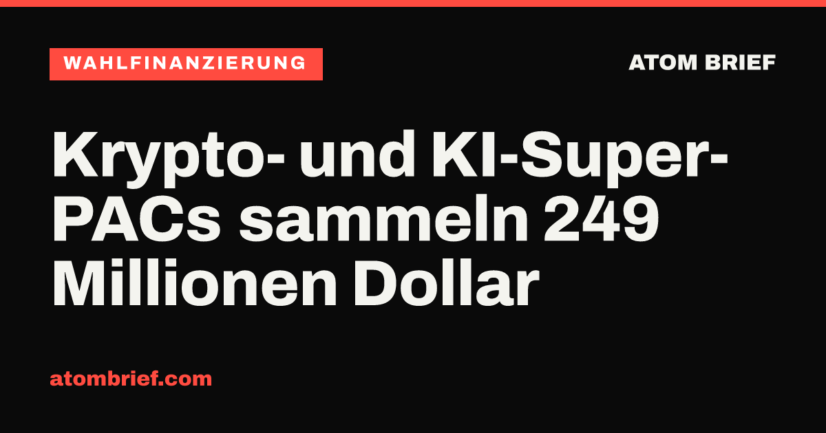 Krypto- und KI-Super-PACs sammeln 249 Millionen Dollar