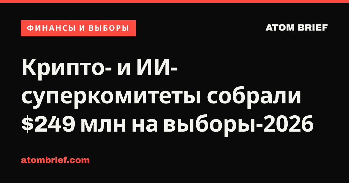 Крипто- и ИИ-суперкомитеты собрали $249 млн на выборы-2026