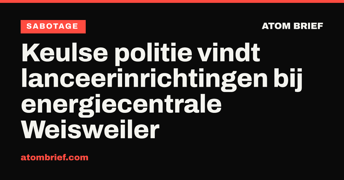 Keulse politie vindt lanceerinrichtingen bij energiecentrale Weisweiler
