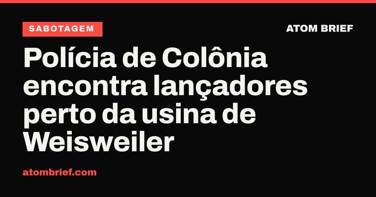Polícia de Colônia encontra lançadores perto da usina de Weisweiler