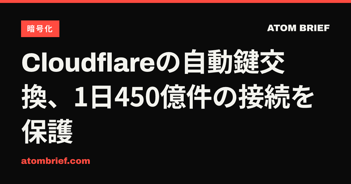 Cloudflareの自動鍵交換、1日450億件の接続を保護