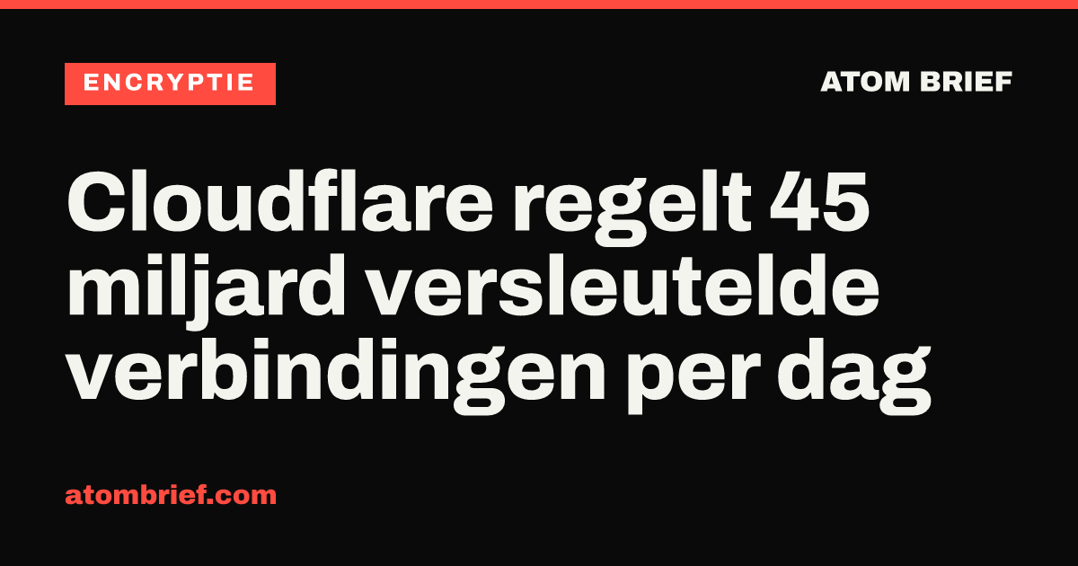 Cloudflare regelt 45 miljard versleutelde verbindingen per dag