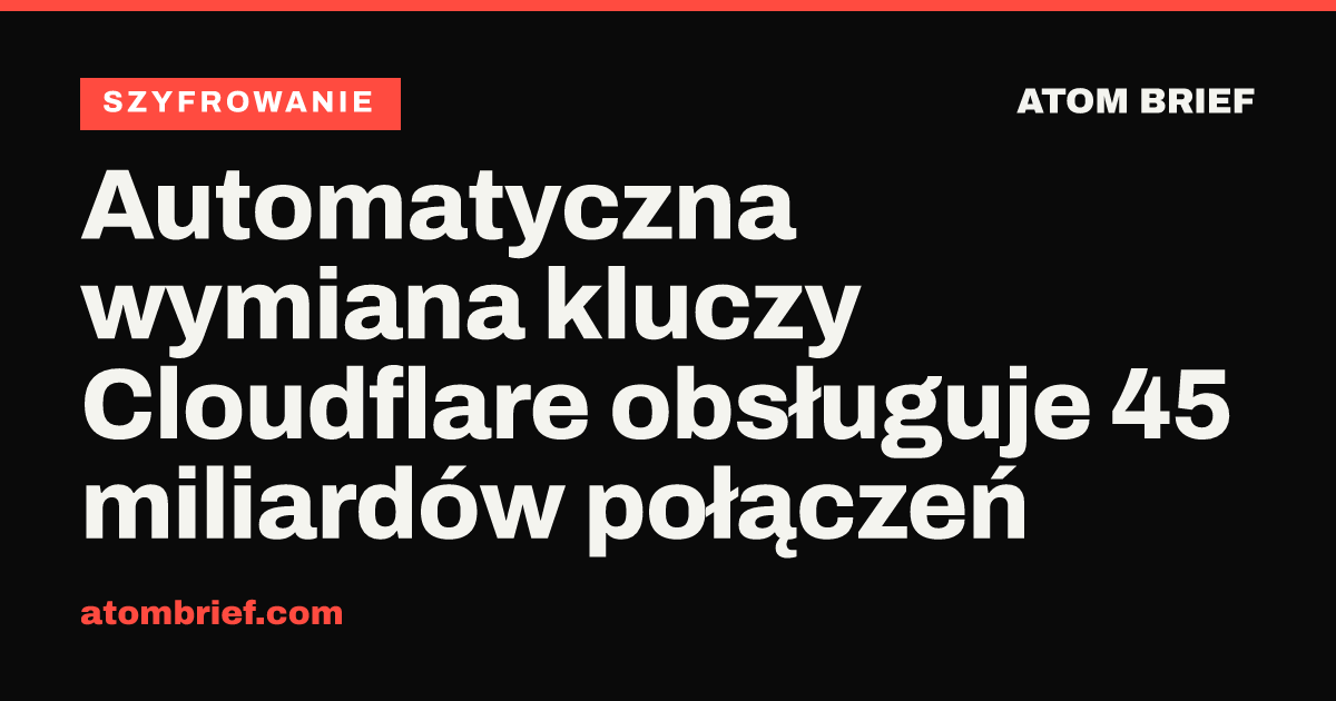 Automatyczna wymiana kluczy Cloudflare obsługuje 45 miliardów połączeń