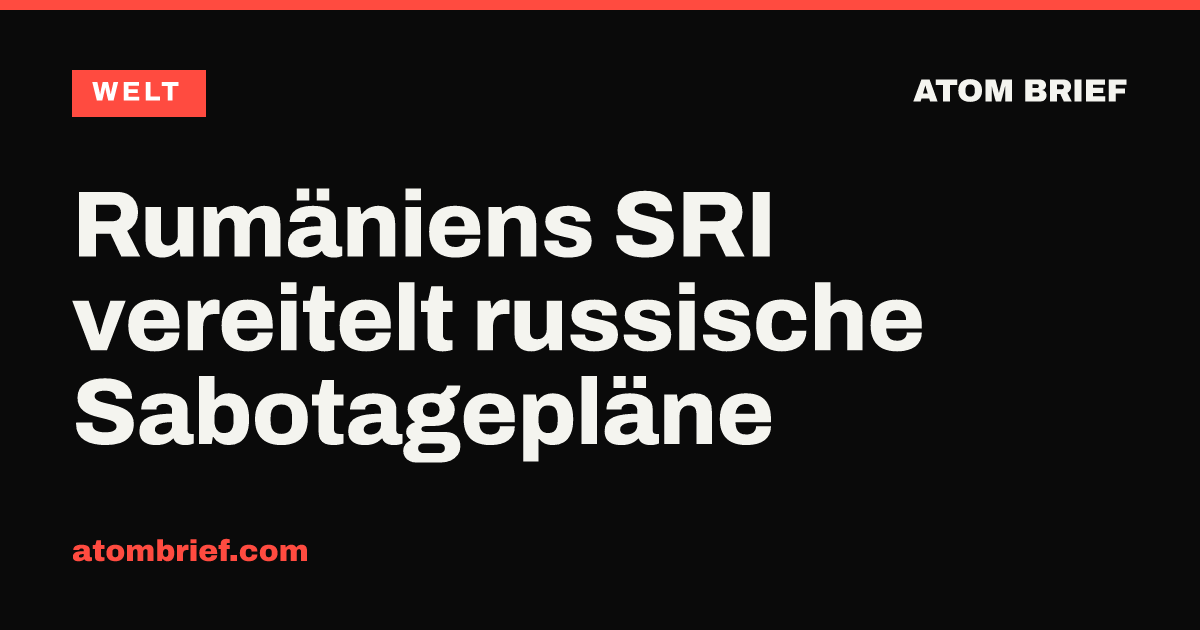 Rumäniens SRI vereitelt russische Sabotagepläne