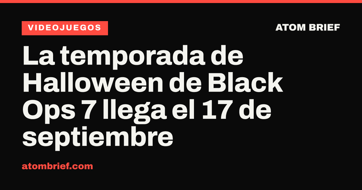 La temporada de Halloween de Black Ops 7 llega el 17 de septiembre