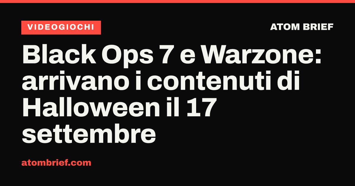 Black Ops 7 e Warzone: arrivano i contenuti di Halloween il 17 settembre