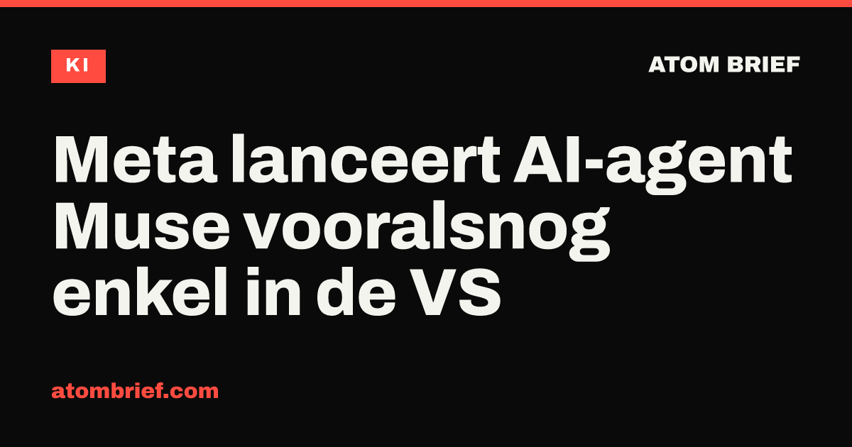Meta lanceert AI-agent Muse vooralsnog enkel in de VS