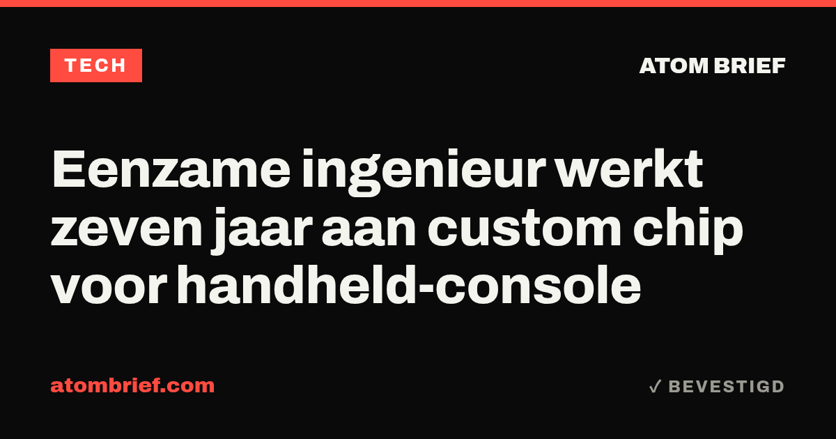 Eenzame ingenieur werkt zeven jaar aan custom chip voor handheld-console