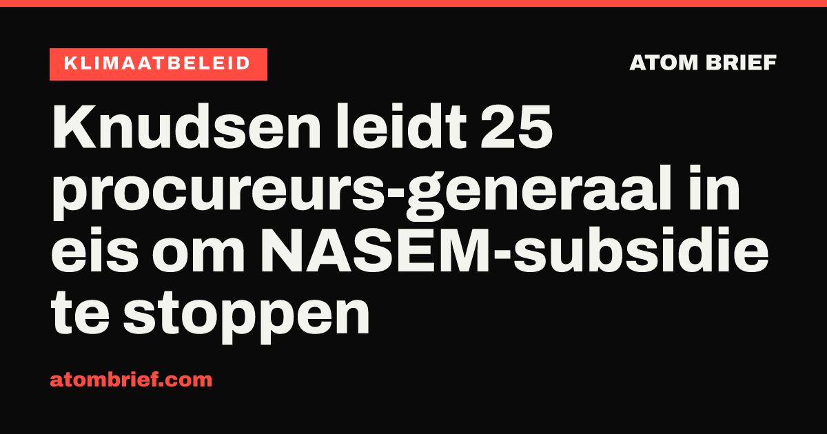 Knudsen leidt 25 procureurs-generaal in eis om NASEM-subsidie te stoppen