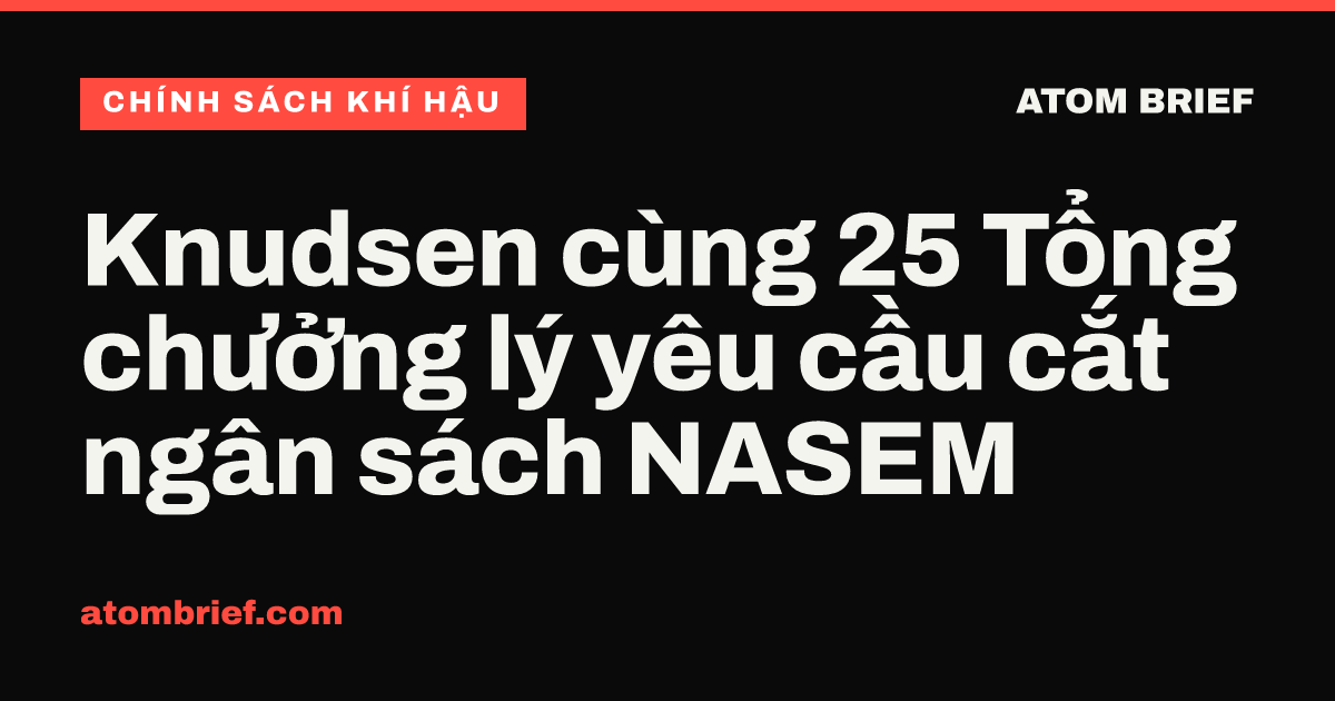 Knudsen cùng 25 Tổng chưởng lý yêu cầu cắt ngân sách NASEM