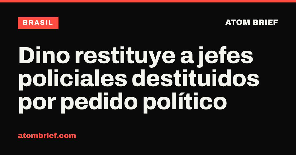 Dino restituye a jefes policiales destituidos por pedido político