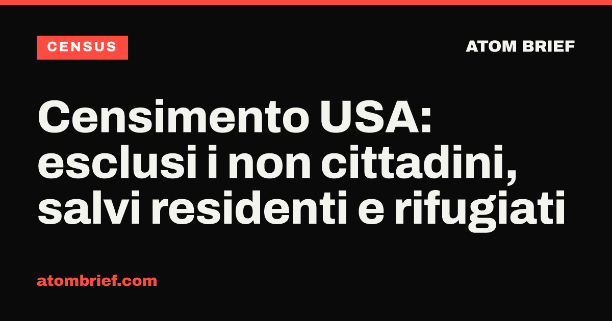 Censimento USA: esclusi i non cittadini, salvi residenti e rifugiati