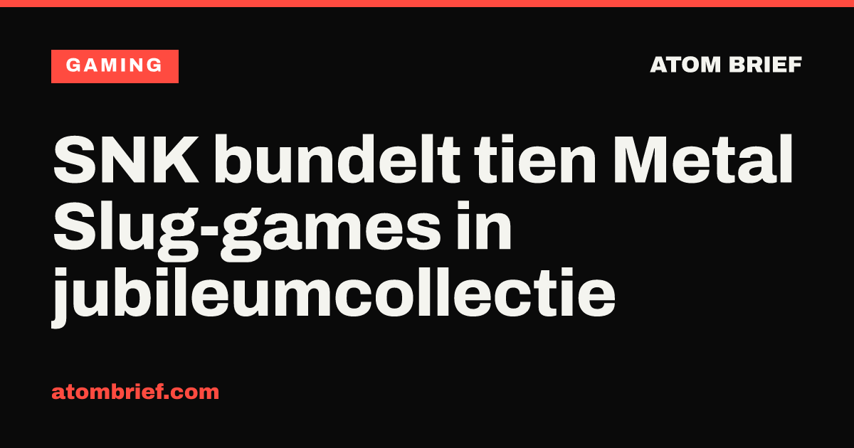 SNK bundelt tien Metal Slug-games in jubileumcollectie