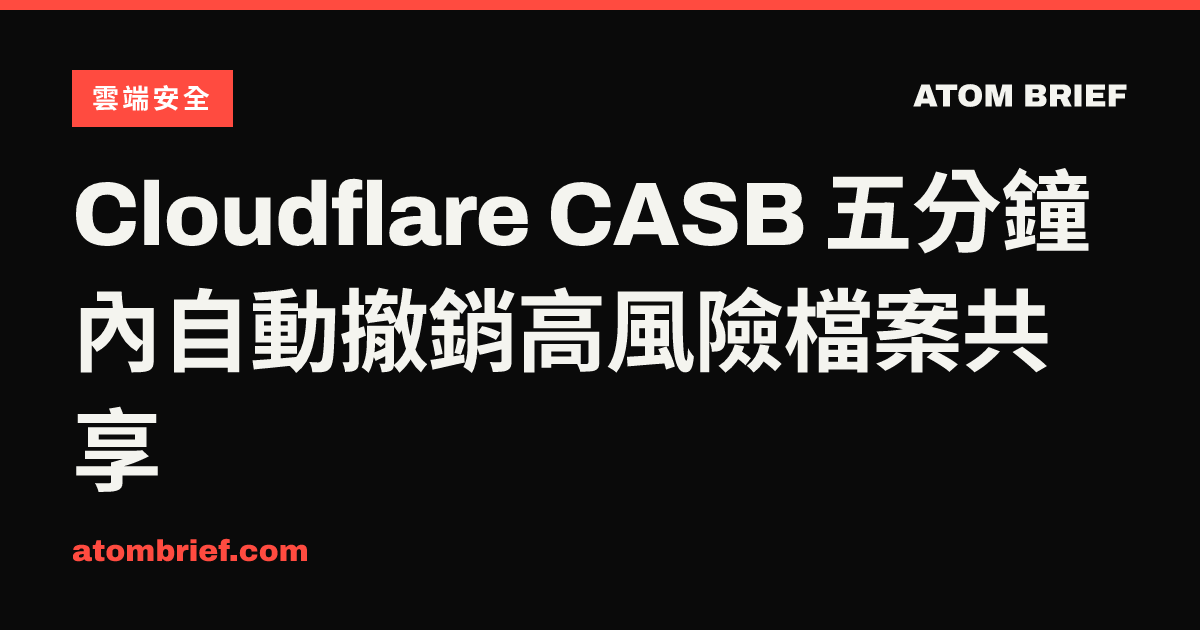 Cloudflare CASB 五分鐘內自動撤銷高風險檔案共享
